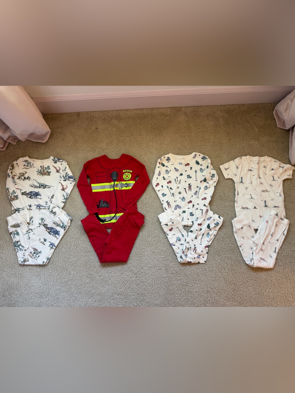 Little Planet by Carters and Gap Lot of 4 Pairs of Pajama Sets 4T